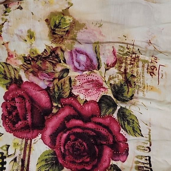 Onque Casual White Floral Women's Top - Picture 4 of 7